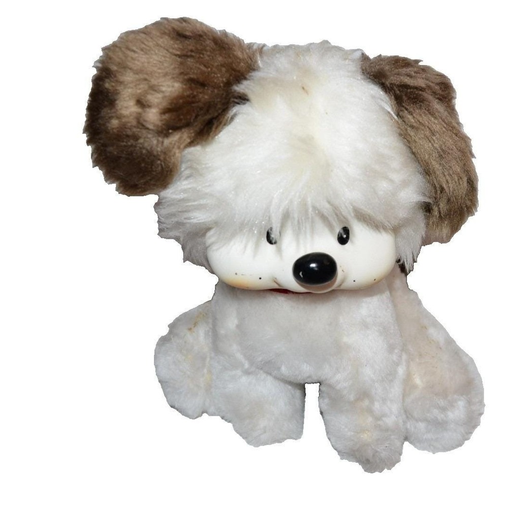 House of Lloyd Plush Puppy Dog Plastic Face 8" Vtg Hard To Find 80's  RARE